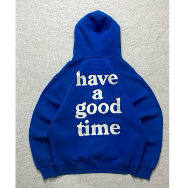 Hoodie Pullover Have a Good Time [HAGT] - Unisex Pria Wanita Bahan Tebal Adem | Produk Terlaris Blue
