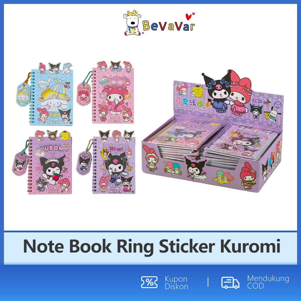 

BEVAVAR Stiker Buku Anak 3D Note Book Ring Quicksand