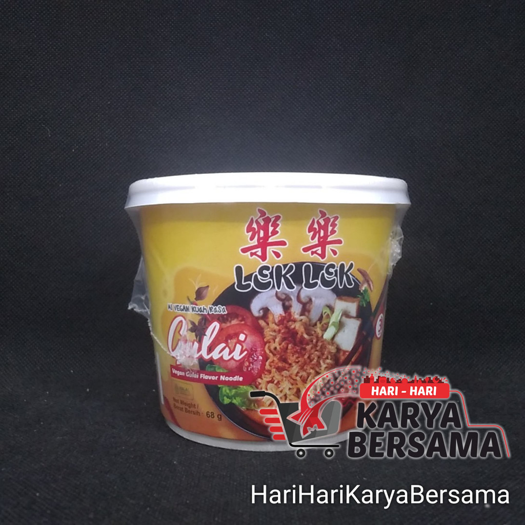 

MIE INSTAN KUAH MIE LEK LEK VEGAN VEGETARIAN CUP RASA GULAI 68GR