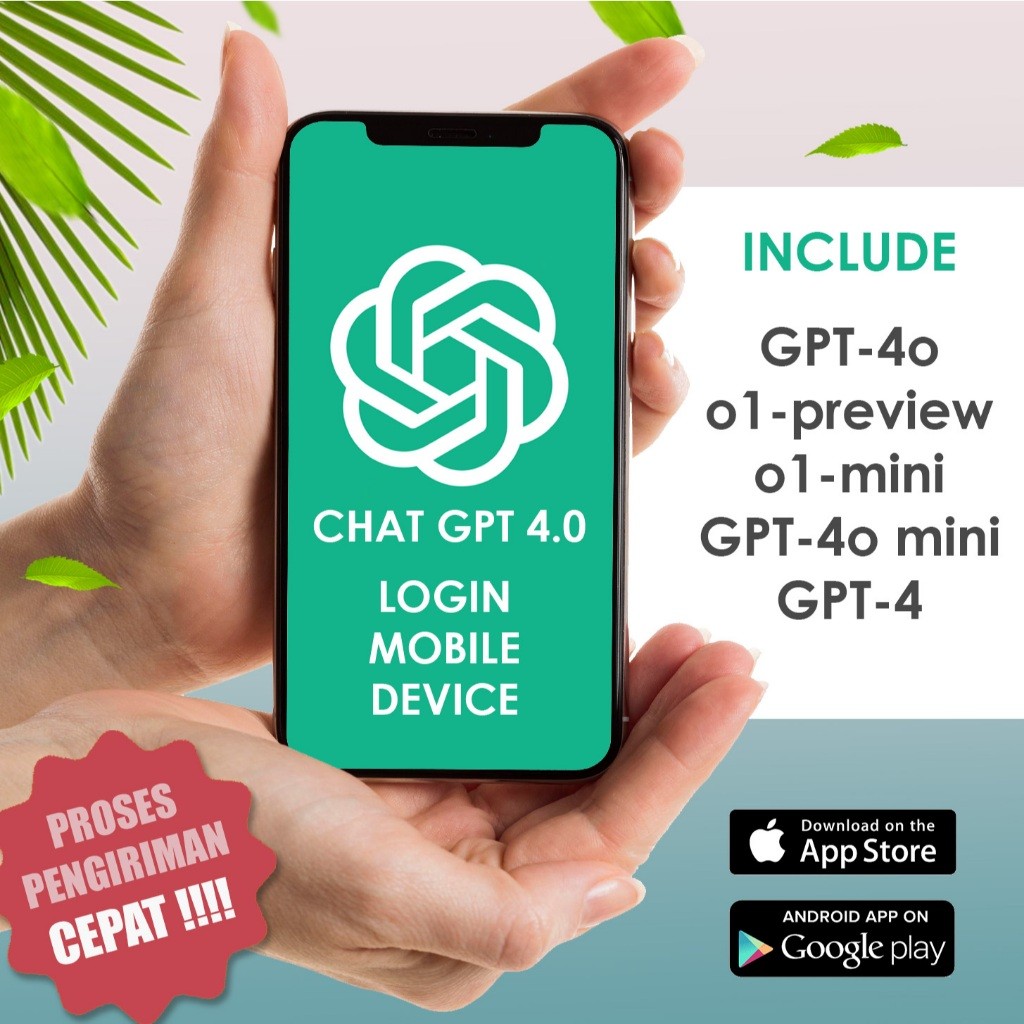 MOBILE APP LOGIN Chat GPT-4 Plus OpenAI buat di HP