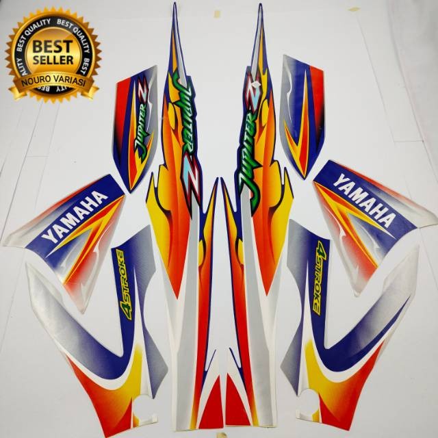 STRIPING STIKER YAMAHA JUPITER Z OLD SILVER BIRU 2005 LIST BODY