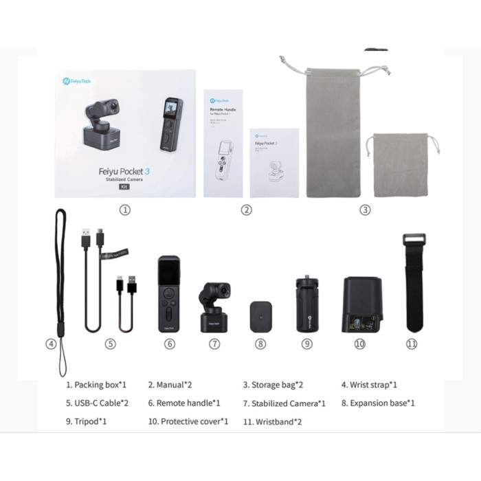 Feiyu Pocket 3 Pocket3 Stabilized Camera - Standard