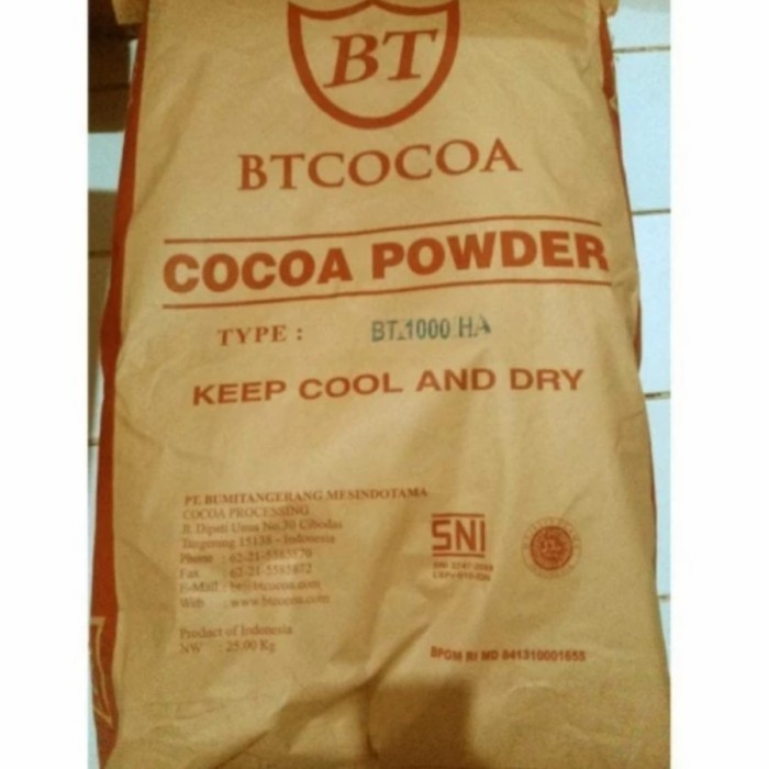 

Jual 1 KG Coklat bubuk BT COCOA JAVA dark classic BT 1000 HA Murah