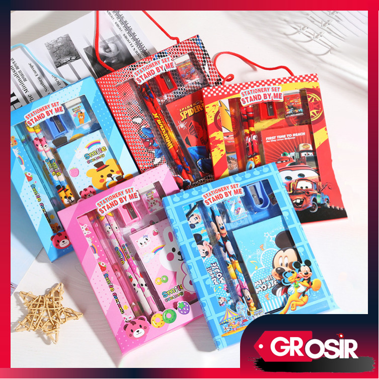 

Grosir - S5994 Set Alat Tulis 6 In 1 / Stationery Set Lucu Karakter / Paket Perlengkapan Alat Tulis / Souvenir Hampers Anak Sekolah