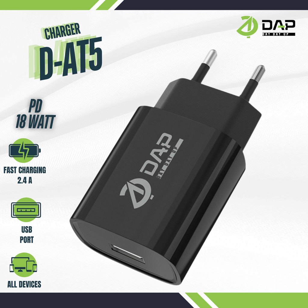 Adaptor Kepala Charger Fast Charging Garansi Resmi DAP 1 Tahun D-AT5