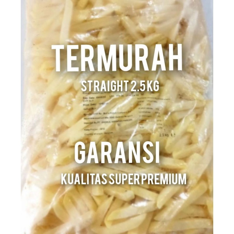 

KENTANG GORENG STRAIGHT CUT 2.5kg Grade AA . KENTANG GORENG