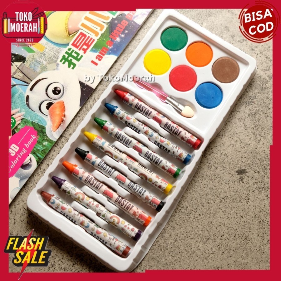 

Remensiosjaya paint set Buku gambar karakter anak / paint set labubu kuromi sanrio