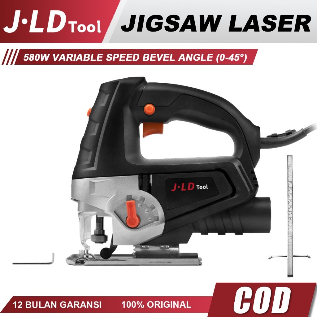 JLD 580W Jigsaw Laser Gergaji Triplek Listrik Motor Tembaga Jigsaw Kayu Variable Speed Mesin Gergaji