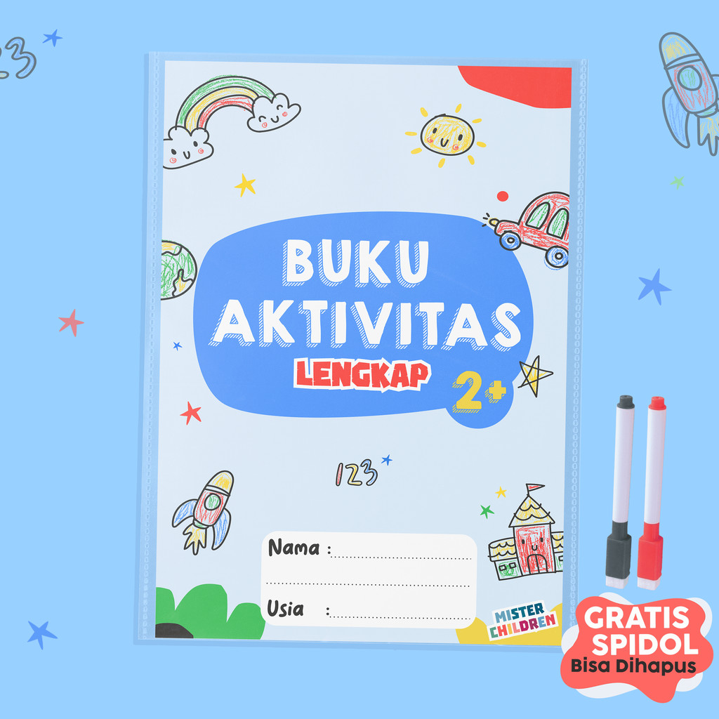 Activity Worksheet - Lembar Kerja Aktivitas Edukasi Anak - Usia Dini Paud TK 2 -3 Tahun