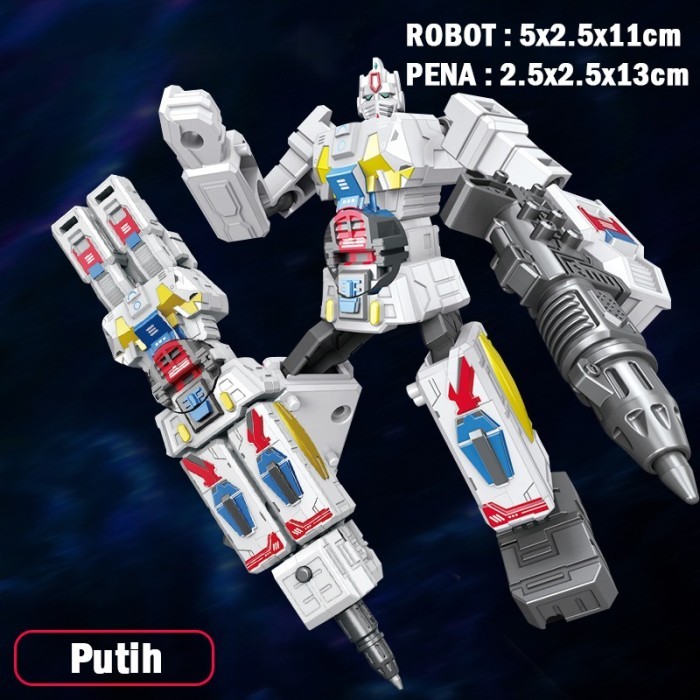 

Aksesories Terlaris~ Pen Robotic Pulpen dapat di Mainkan dan Bertransformasi menjadi Robot - Putih