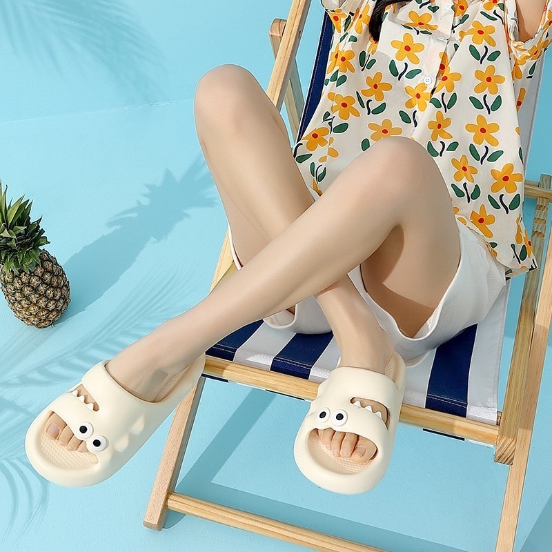 MMD Sandal Selop Unisex Cute Crocodile 6849 Sendal Rumahan Cewek Cowok Motif Buaya Bahan Karet Tebal