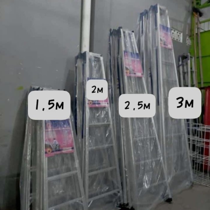 Tangga Lipat almunium/Tangga bi (hanya semarang) - Ukuran 2,5 mtr