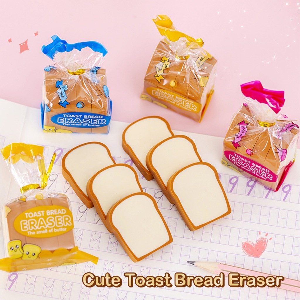 

Penghapus bentuk roti panggang lucu yang kreatif, untuk hadiah - alat tulis kreatif untuk pelajar Q067