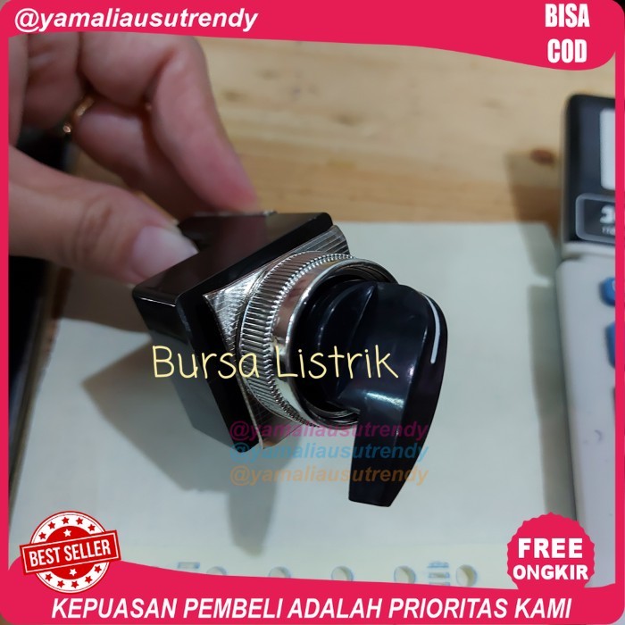 Free Ongkir SELECTOR SWITCH 25mm 2 posisi / 3 posisi HB2511X - 3 Posisi
