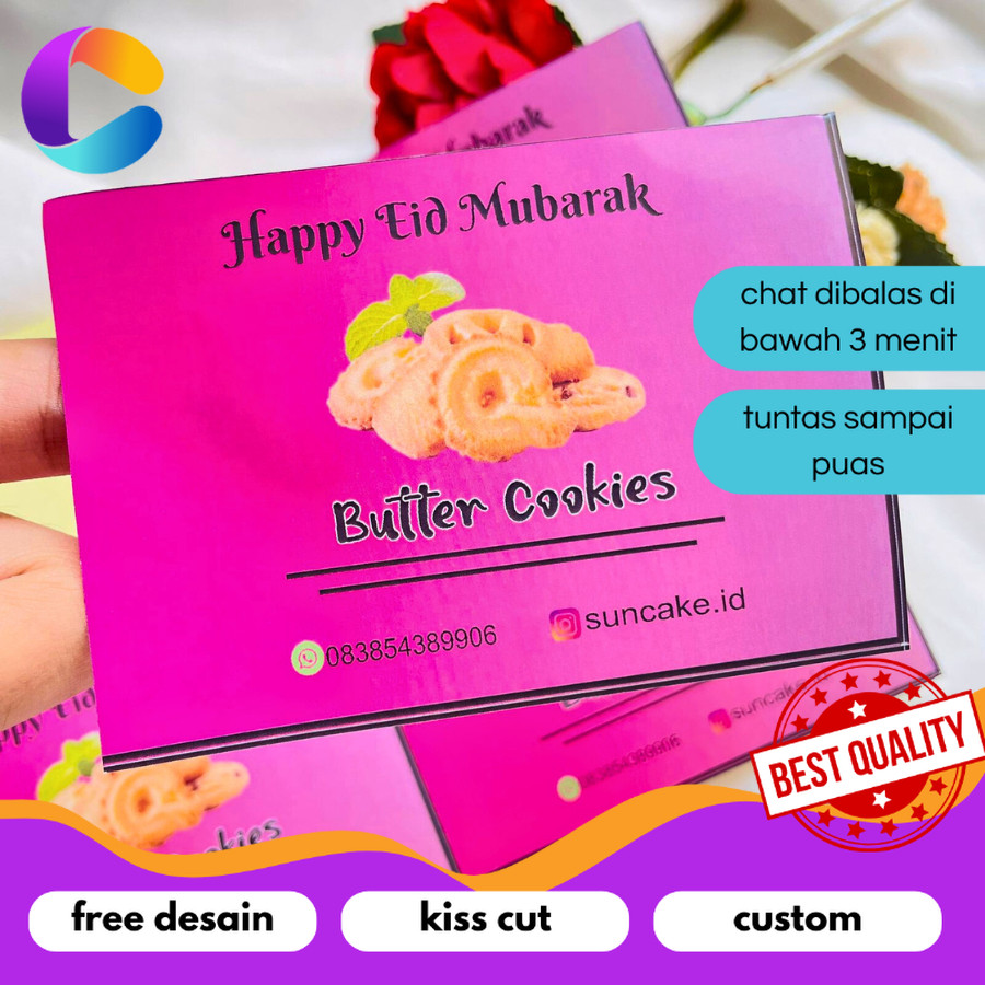 

Cetak INC STIKER KUE LABEL, KUE KERING, KUE KERING TOPLES, KUE LEBARAN persegi