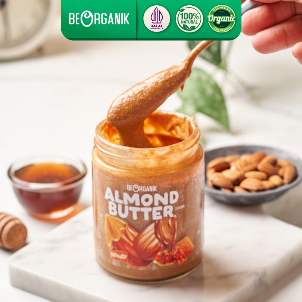 

Beorganik Roasted Almond Butter / Selai Almond 260Gr (Unsweetened, Gluten Free,Vegan)
