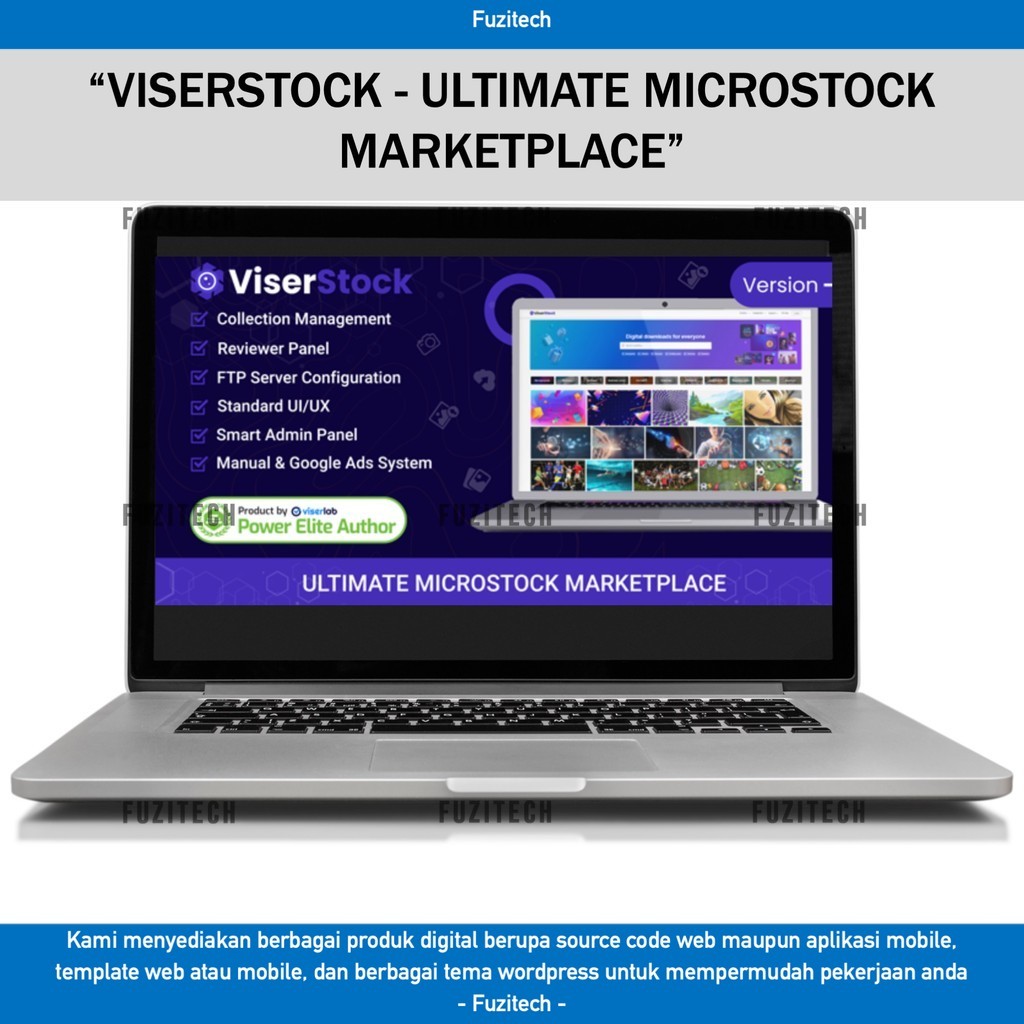SOURCE CODE APLIKASI WEB VISERSTOCK - ULTIMATE MICROSTOCK MARKETPLACE D171 FUZITECH