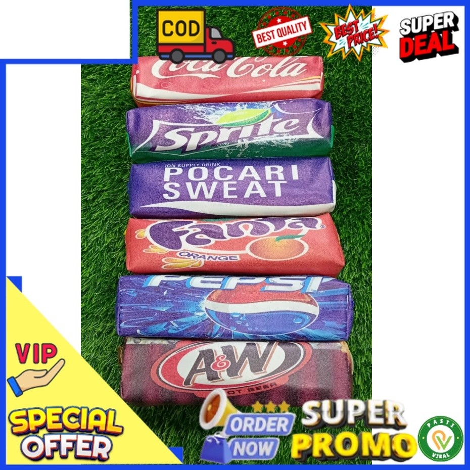 

Bisa Cod Tepak Pensil Lucu Anti Air Motif Aneka Minuman / Pencil Box Anti Air Lucu dan Viral / Kotak Pensil Anti Air