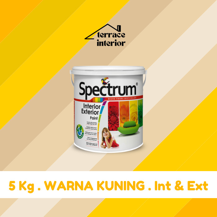 Cat Tembok Spectrum Interior & Exterior Warna Kuning 5 Kg