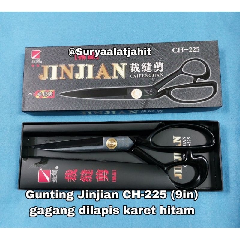 

SETIALARIS STORE Gunting Jinjian 9in CH-225 gg karet hitam =rp.75.000/1pcs