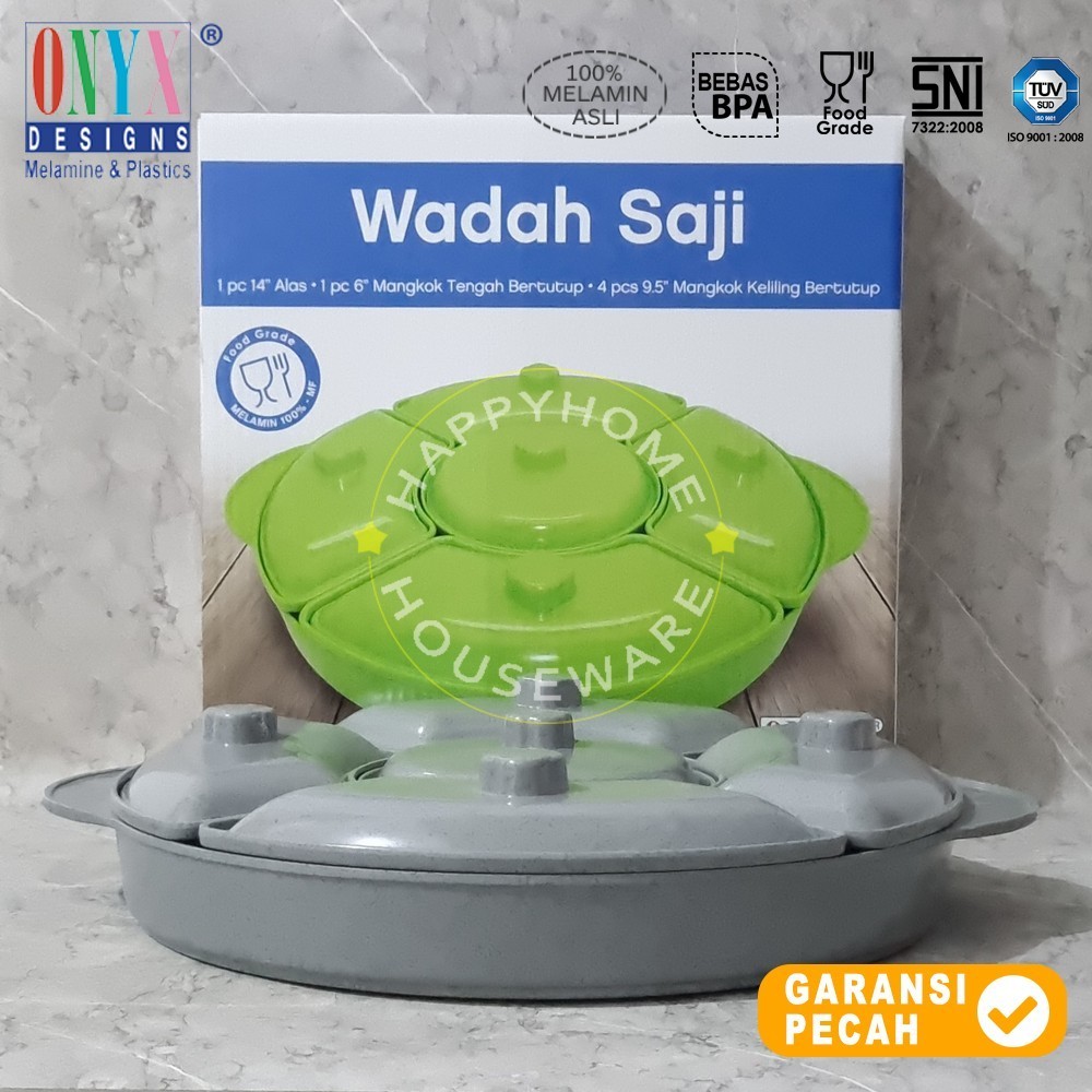 ONYX Serving Set Wadah Saji 14in Melamin Prasmanan Makan Set Wadah Makanan Melamine