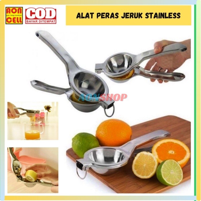 [AS] Alat Peras Perasan Lemon Squeezer Jeruk Nipis Stainless Steel Besi
