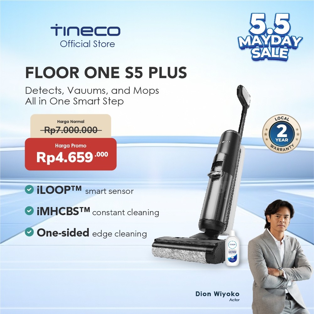 

Tineco Floor One S5 Plus Smart Wet Dry Cordless Stick Handheld Vacuum Cleaner and Floor Washer