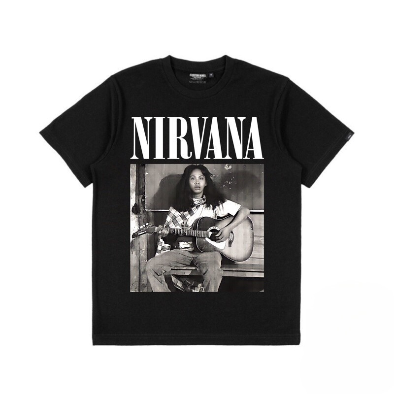 Kaos NIRVANA MANDRA Hitam - Cotton Combed 24s Unisex Fast Shipping+COD