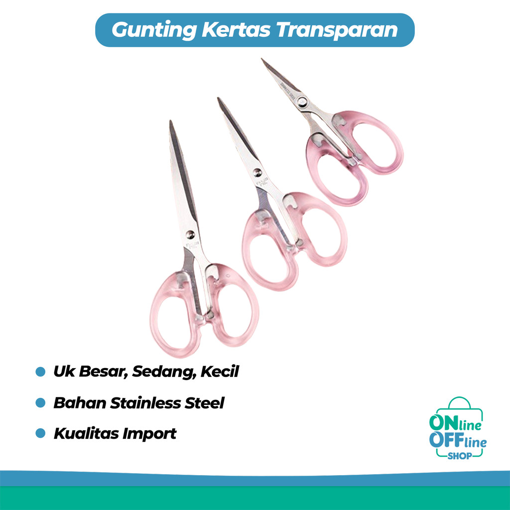 

Gunting Kertas Transparan Pemotong Kertas Scrapbooking Cutter Perlengkapan Kantor Sekolah 982