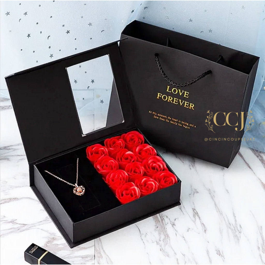 VALENTINE FOREVER LOVE PROMISE RING BOX - HIDDEN JEWELRY / BOX CINCIN NIKAH LAMARAN TEMPAT KOTAK BUN