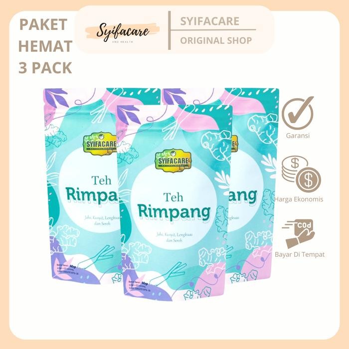 

PAKET HEMAT 3 Pack Teh Celup Rimpang Syifacare Herbal Pelangsing Diet