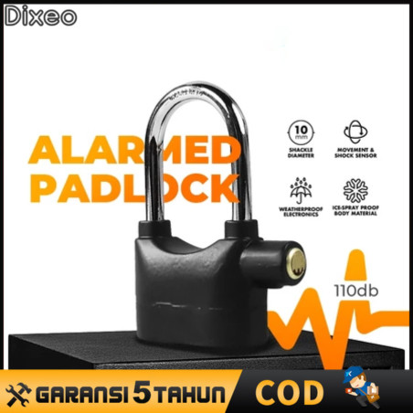 ORIGINAL Gembok Alarm Suara Anti Maling / Gembok Anti Maling/ Gembok Anti Pencuri untuk Mobil Motor