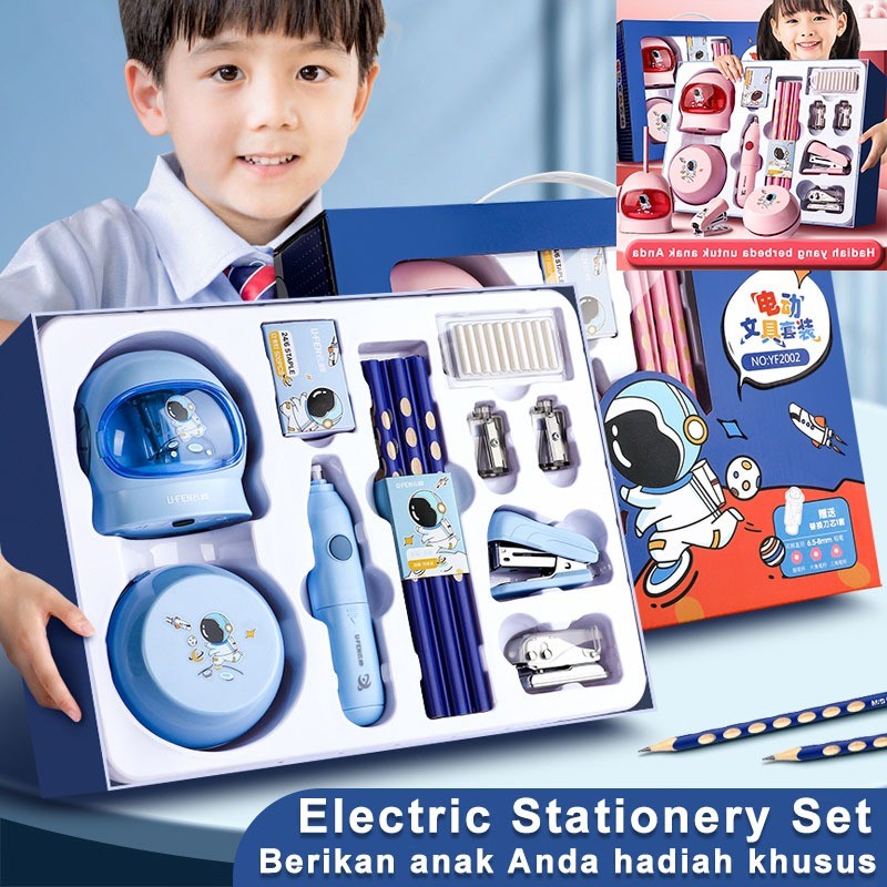 

Diskon Electric Stationery Set / Set Alat Tulis Elektrik Rautan Penghapus Vacuum Pensil 11 in 1/Set Alat Tulis Elektrik