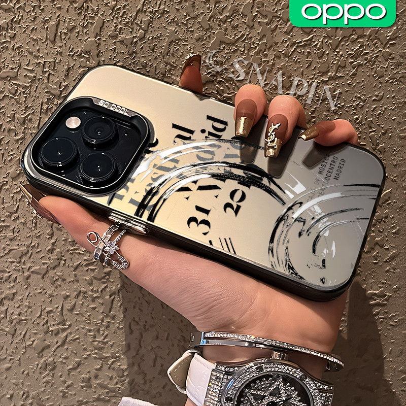 Keren Glass Glossy Hologram Couple Case OPPO A18 A16 A3x A3s A15 A60 A5S A17 A54 A57 A53 A12 A31 A1K