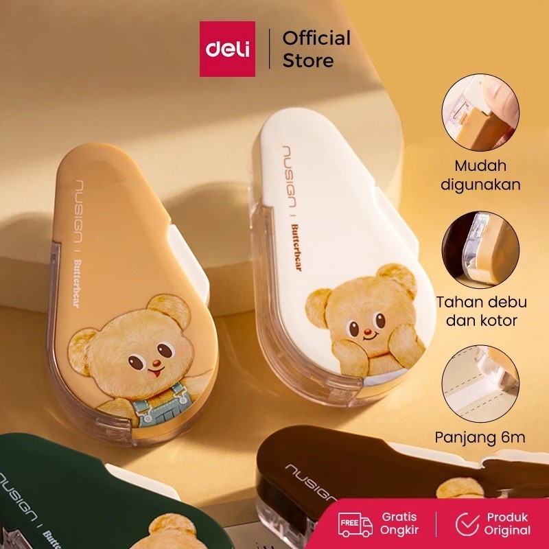 

Correction Tape / Tipex Kertas Deli Nusign x Butterbear 6m x 5mm - NS161B