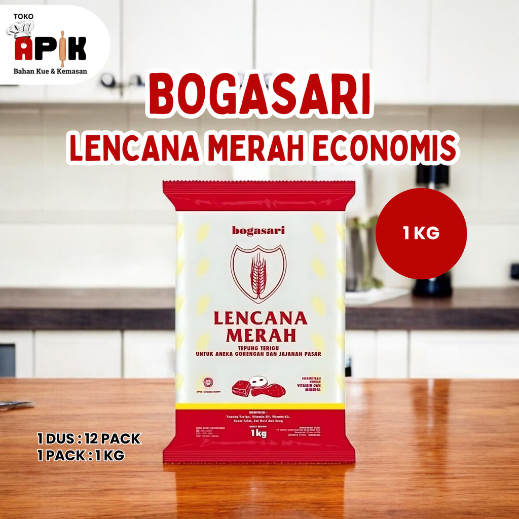 

TEPUNG LENCANA MERAH ECO 1 KG / Serbaguna untuk Aneka Olahan Roti Lezat