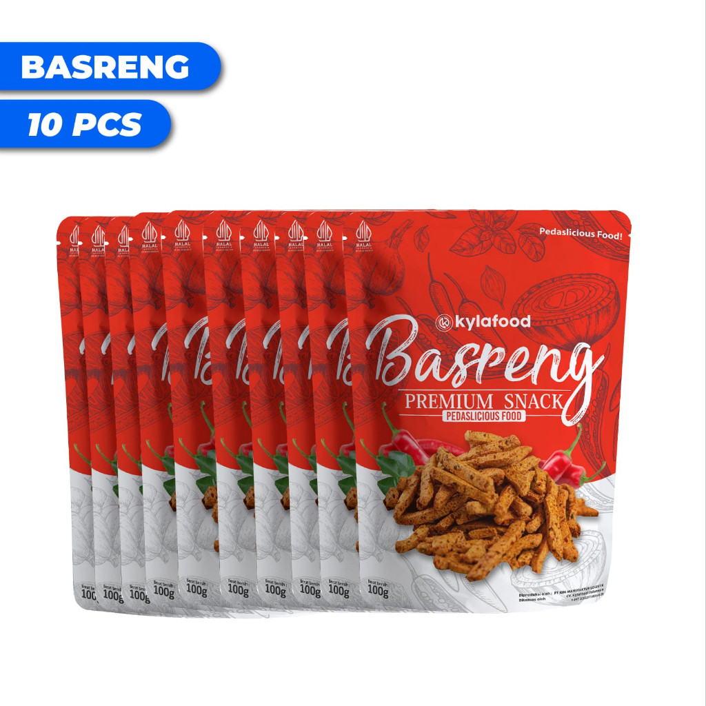 

PROMO!Kylafood Paket Isi 10 Basreng Pedas (80gr)READY