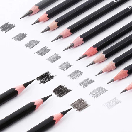 

klepu store BARRE 12 Pcs Pensil Gambar Sketsa Set Lengkap 2H H F B HB 2B 3B 4B 5B 6B 7B 8B Charcoal Pensil Set