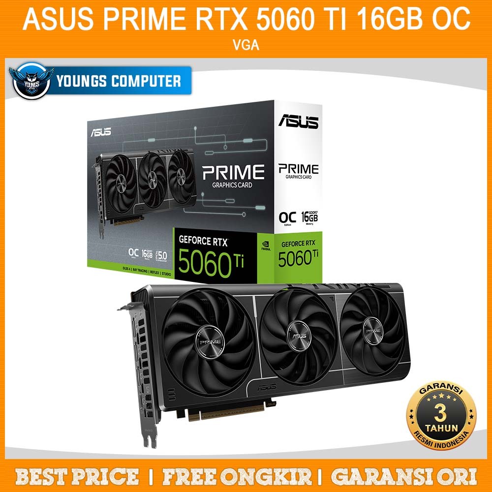 VGA ASUS PRIME RTX 5060 TI 16GB OC | RTX5060TI 16GB GDDR7
