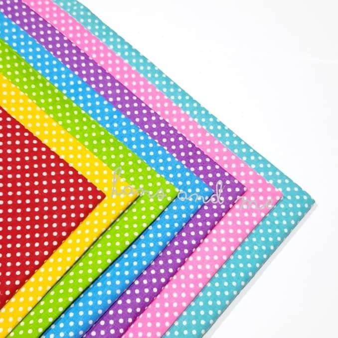 Kain Perca Katun Motif Polkadot Kecil