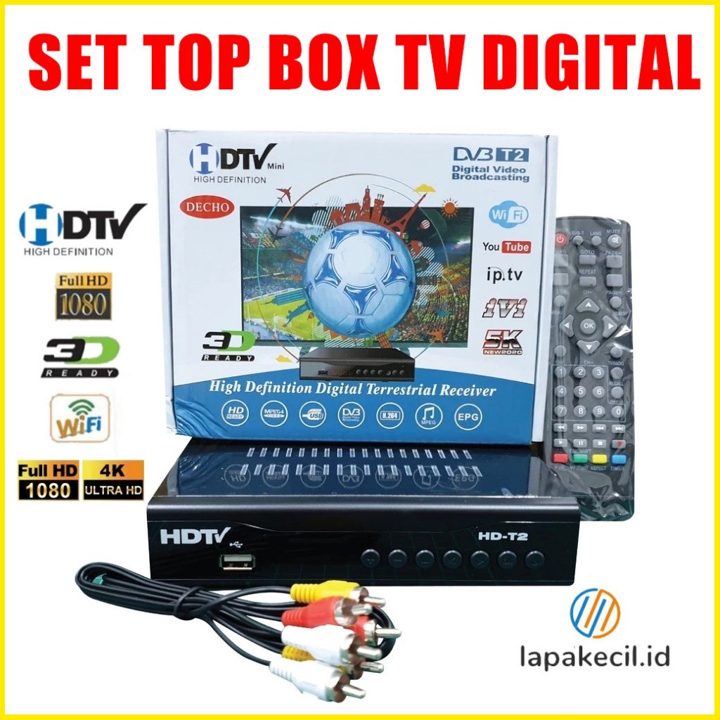 Set Top Box TV Digital STB DVB-T2 TV Wifi Youtube Tiktok Set Top Box Alat Menangkap Siaran Digital