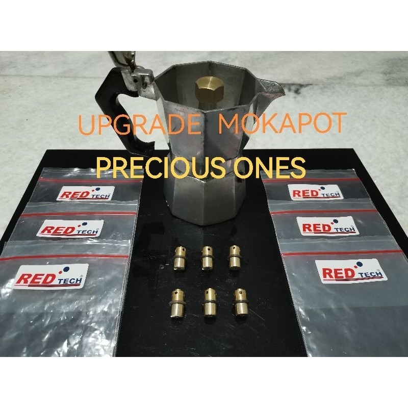 Upgrade Top Pressure tekanan tinggi Valve Mokapot Moka Pot Aluminium 1 2 3 4 6 9 12 conalli Bialetti