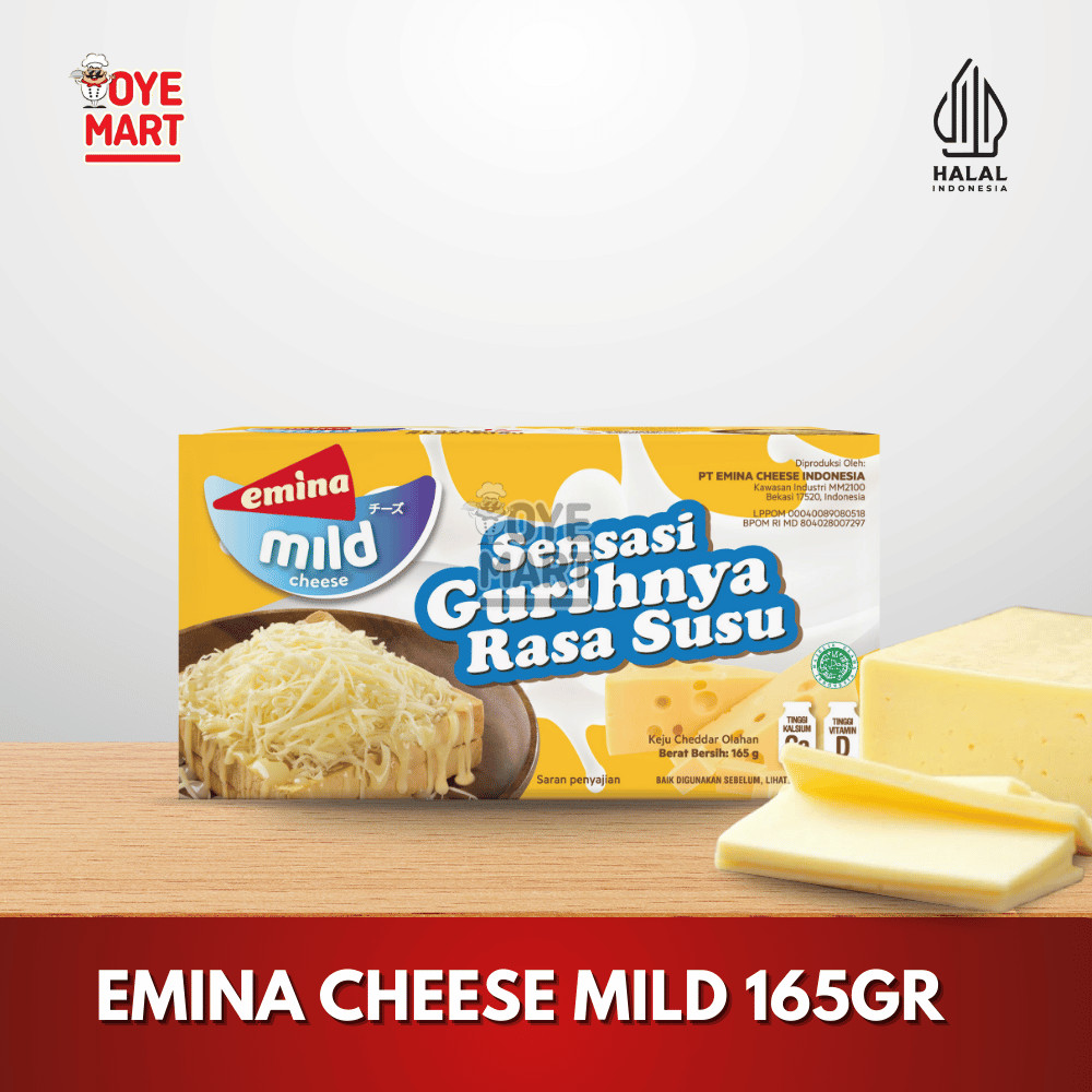 

EMINA MILD CHEESE RASA SUSU 165GR / KEJU CHEDDAR