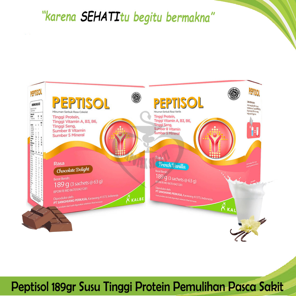 

Peptisol 189 Gram All Varian Susu Nutrisi Tinggi Protein Pasca Pemulihan
