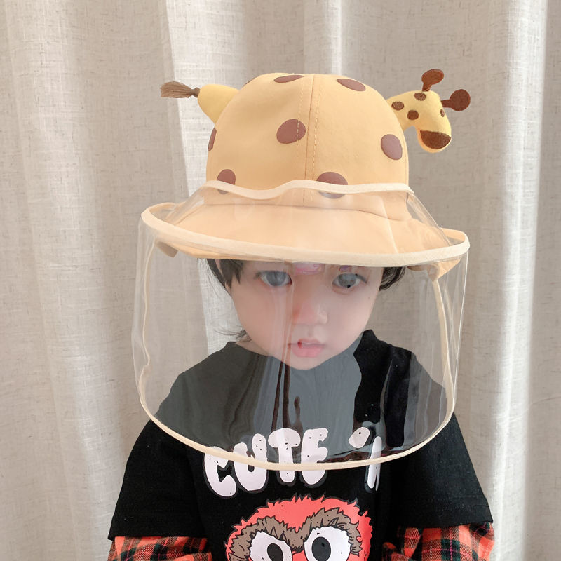 2pcs Topi Pelindung Wajah Bayi dan Anak Anti Corona dengan Face Shield Nyaman untuk Imunisasi