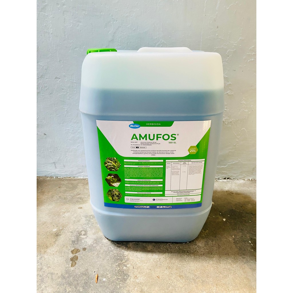 Herbisida AMUFOS 150SL pengendali gulma teki lulangan isi 20 LITER dari HEXTAR