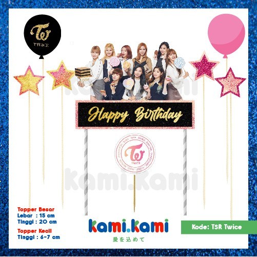 Hiasan Promo - [besty_mart3] Cake Topper Twice (K-POP)