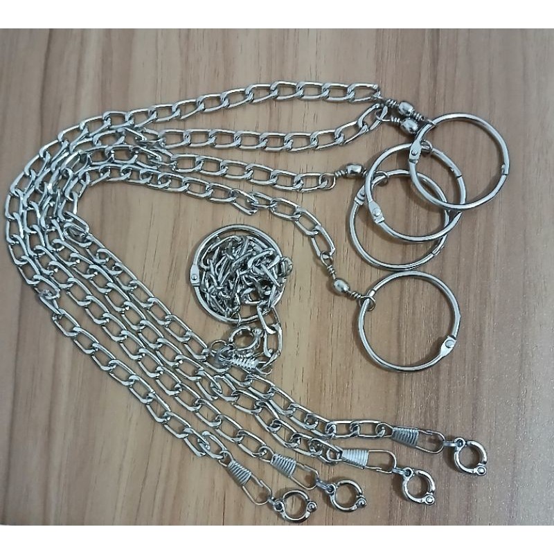 PS12 - 1 SET LENGKAP RANTAI GRADE A RANTAI BURUNG NURI ANTI KARAT RANTAI BORGOL KAKI BURUNG  7 MM TA