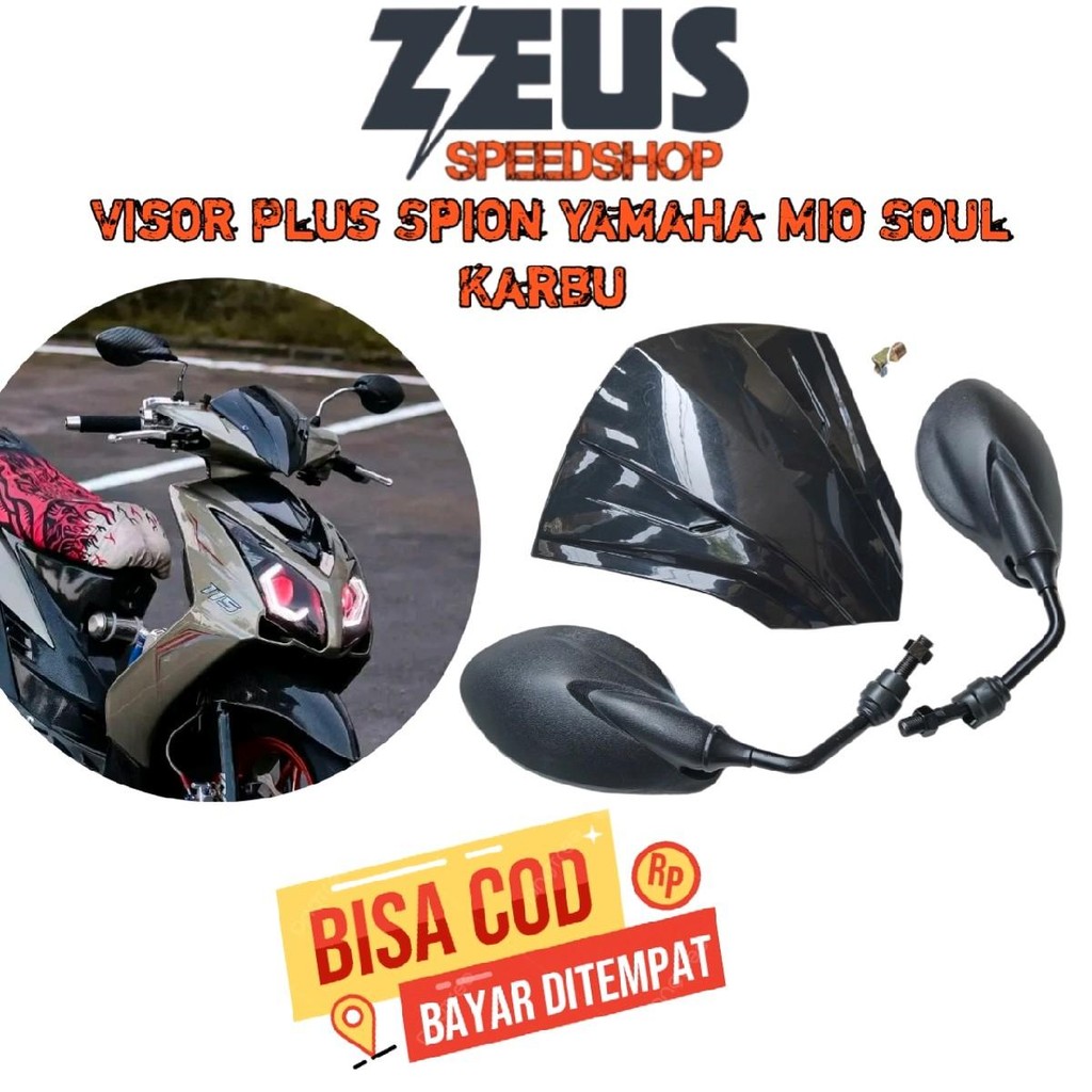 VISOR PLUS SPION MIO SOUL KARBU - VISOR MIO SOUL KARBU - SPION X1 MIO SOUL KARBU Motorcycle Accessor