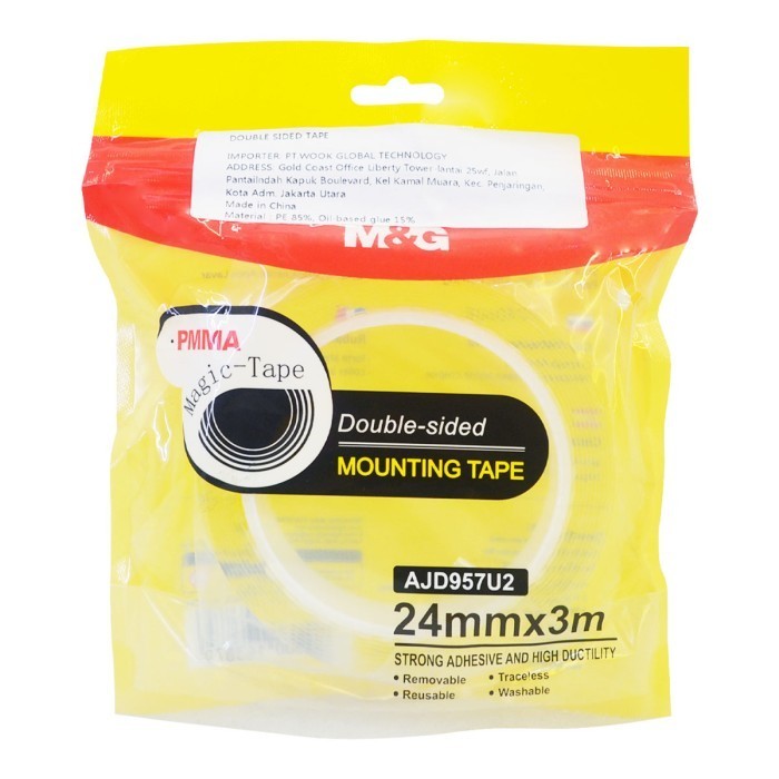 

Double Side Tape Transparan M&G Isolasi Bolak Balik AJD957U2 AJD957U3 AJD957U4
